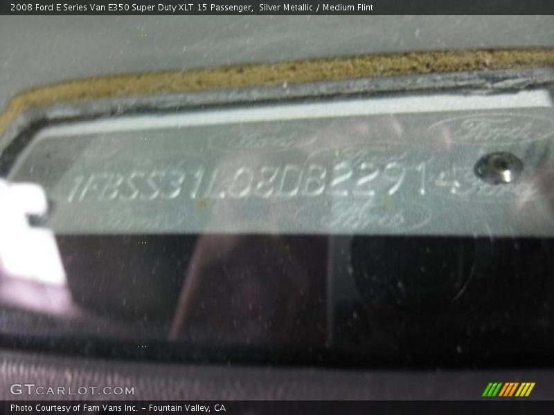Silver Metallic / Medium Flint 2008 Ford E Series Van E350 Super Duty XLT 15 Passenger