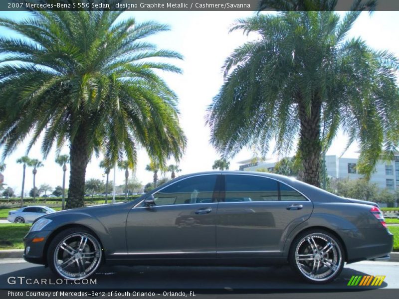designo Graphite Metallic / Cashmere/Savanna 2007 Mercedes-Benz S 550 Sedan