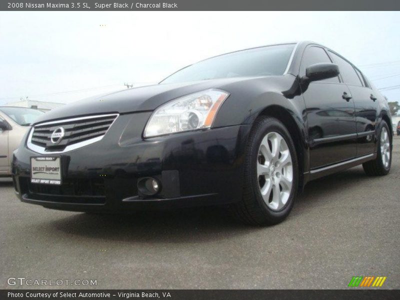Super Black / Charcoal Black 2008 Nissan Maxima 3.5 SL