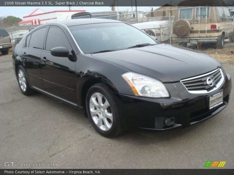 Super Black / Charcoal Black 2008 Nissan Maxima 3.5 SL