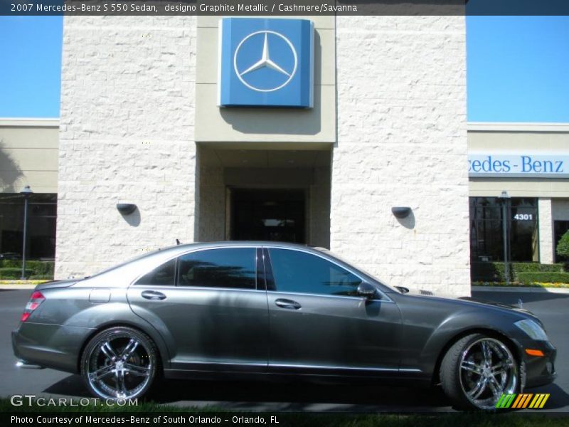 designo Graphite Metallic / Cashmere/Savanna 2007 Mercedes-Benz S 550 Sedan