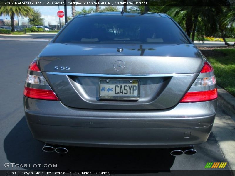designo Graphite Metallic / Cashmere/Savanna 2007 Mercedes-Benz S 550 Sedan
