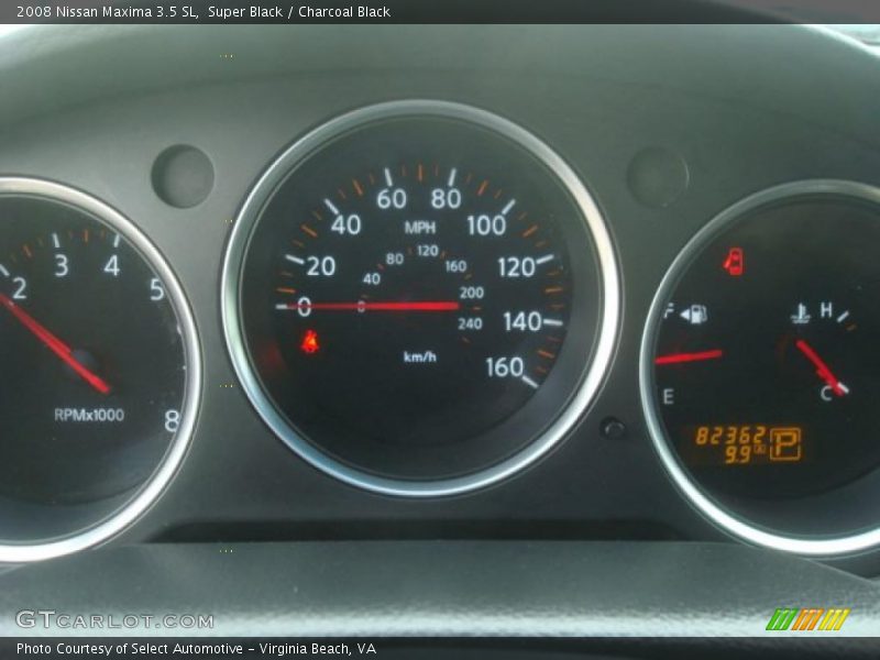 Super Black / Charcoal Black 2008 Nissan Maxima 3.5 SL