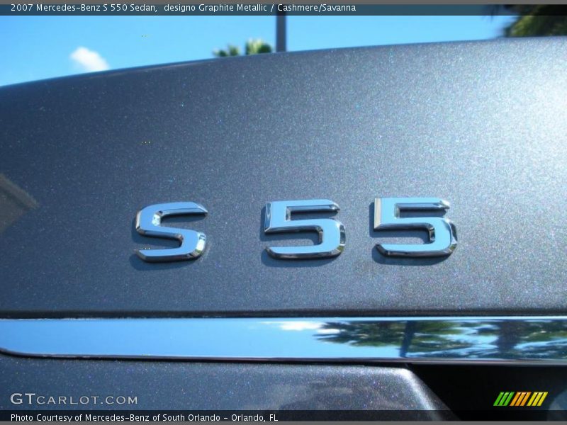 designo Graphite Metallic / Cashmere/Savanna 2007 Mercedes-Benz S 550 Sedan