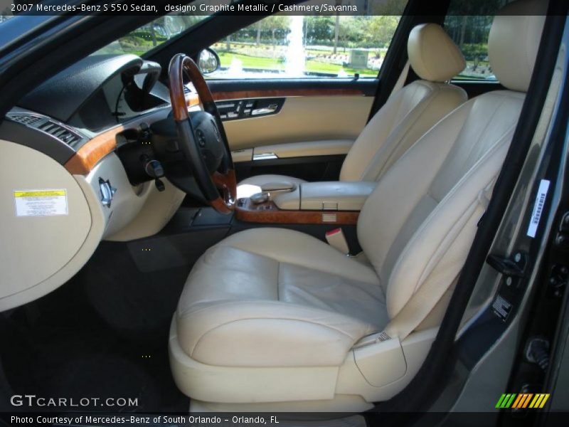  2007 S 550 Sedan Cashmere/Savanna Interior