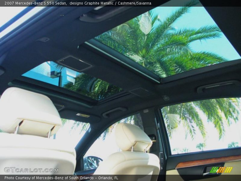 Sunroof of 2007 S 550 Sedan