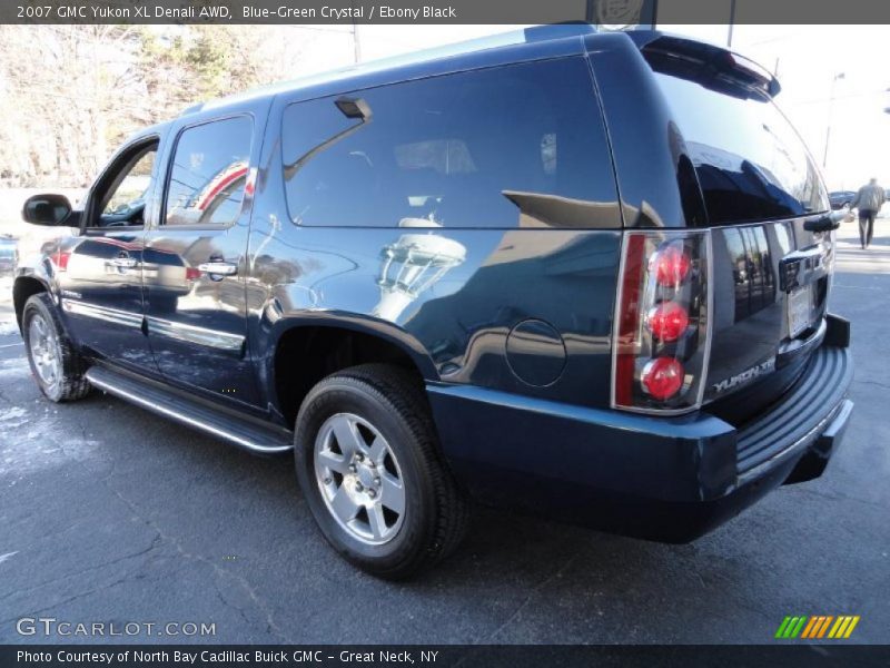 Blue-Green Crystal / Ebony Black 2007 GMC Yukon XL Denali AWD