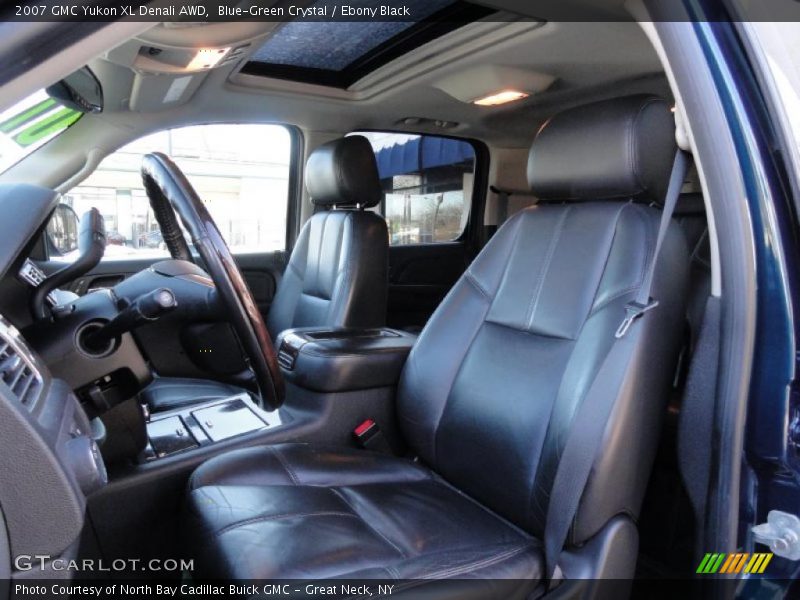 Blue-Green Crystal / Ebony Black 2007 GMC Yukon XL Denali AWD