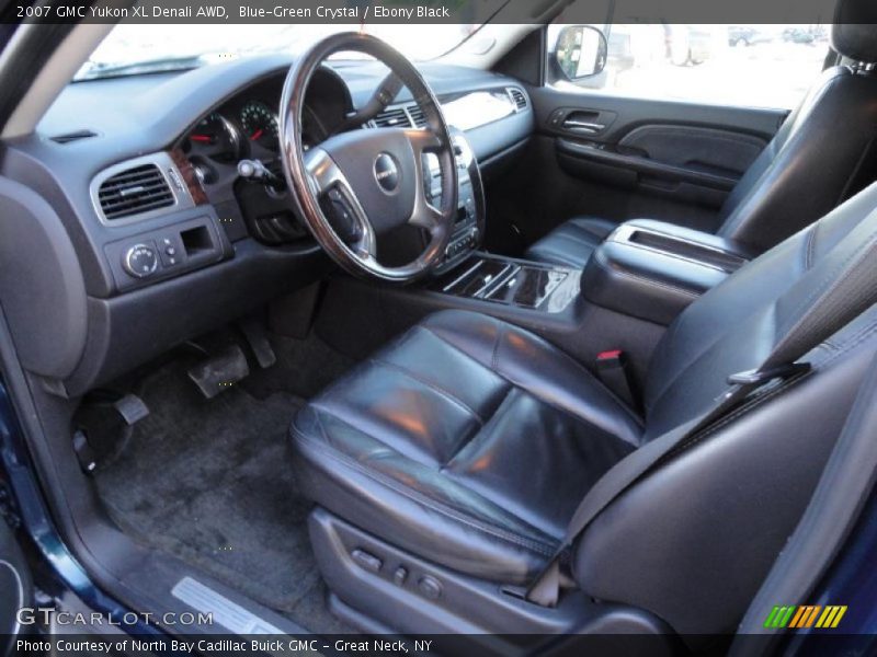 Blue-Green Crystal / Ebony Black 2007 GMC Yukon XL Denali AWD