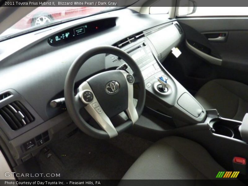 Blizzard White Pearl / Dark Gray 2011 Toyota Prius Hybrid II