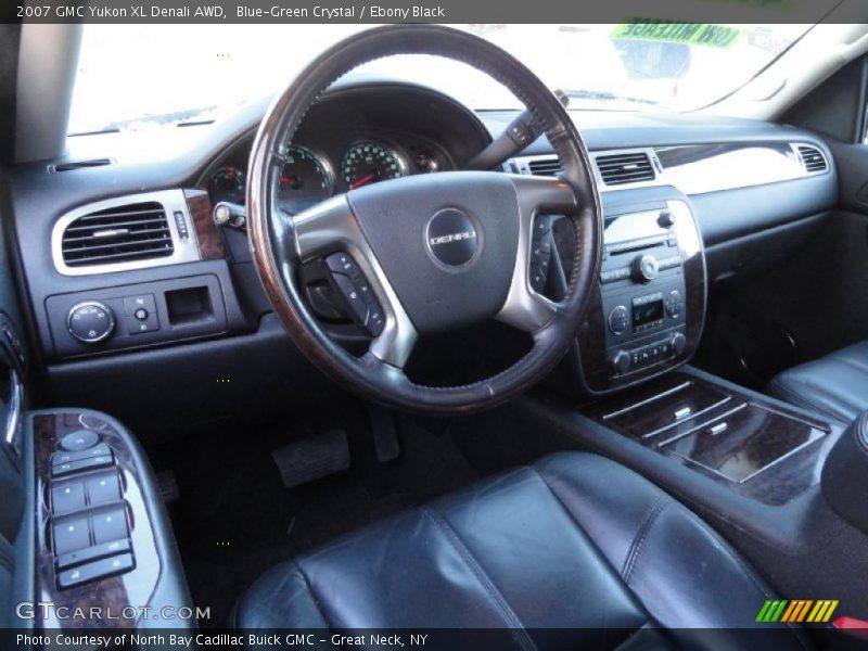 Blue-Green Crystal / Ebony Black 2007 GMC Yukon XL Denali AWD