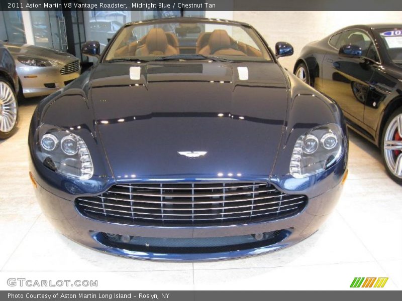 Midnight Blue / Chestnut Tan 2011 Aston Martin V8 Vantage Roadster