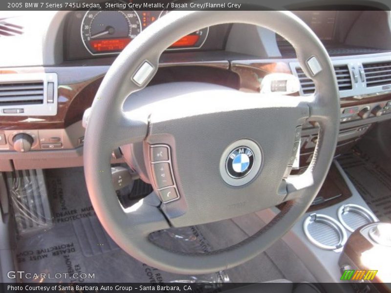 Sterling Grey Metallic / Basalt Grey/Flannel Grey 2005 BMW 7 Series 745Li Sedan
