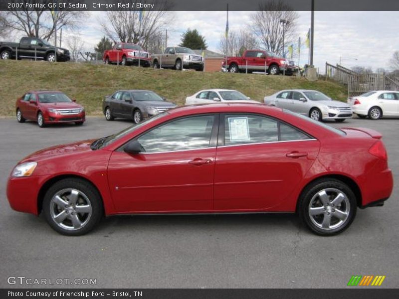 Crimson Red / Ebony 2007 Pontiac G6 GT Sedan