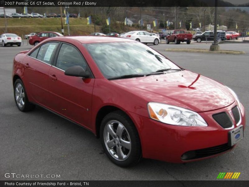 Crimson Red / Ebony 2007 Pontiac G6 GT Sedan