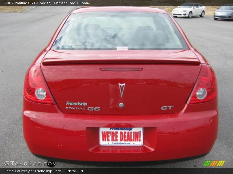 Crimson Red / Ebony 2007 Pontiac G6 GT Sedan
