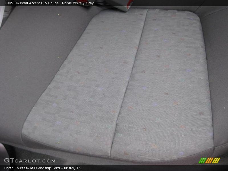Noble White / Gray 2005 Hyundai Accent GLS Coupe