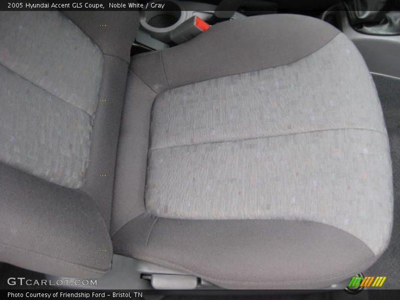 Noble White / Gray 2005 Hyundai Accent GLS Coupe
