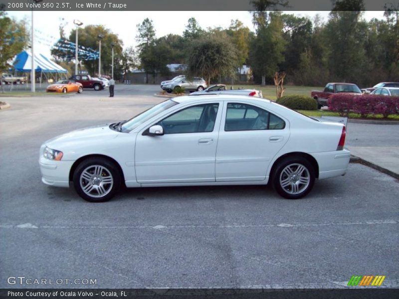 Ice White / Taupe 2008 Volvo S60 2.5T
