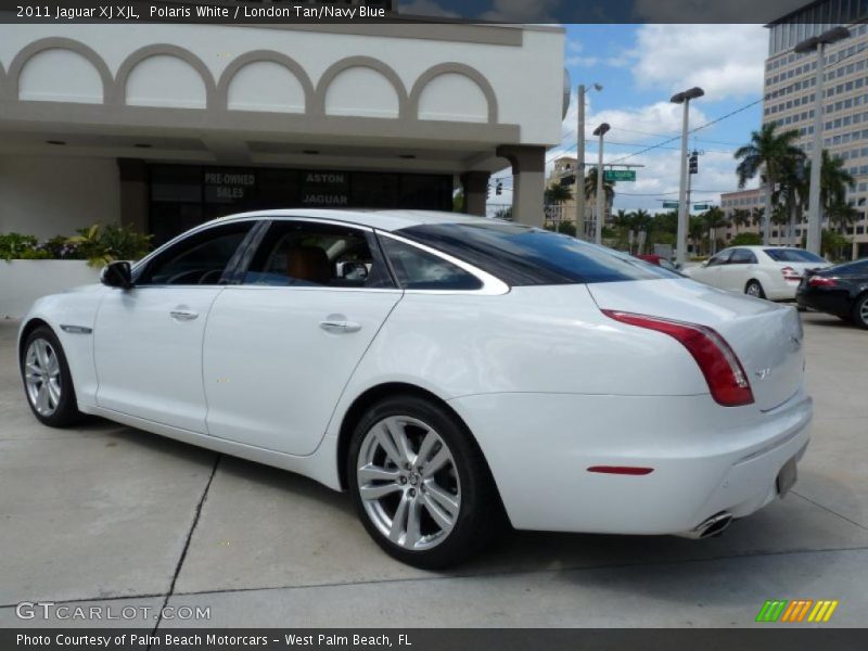 Polaris White / London Tan/Navy Blue 2011 Jaguar XJ XJL