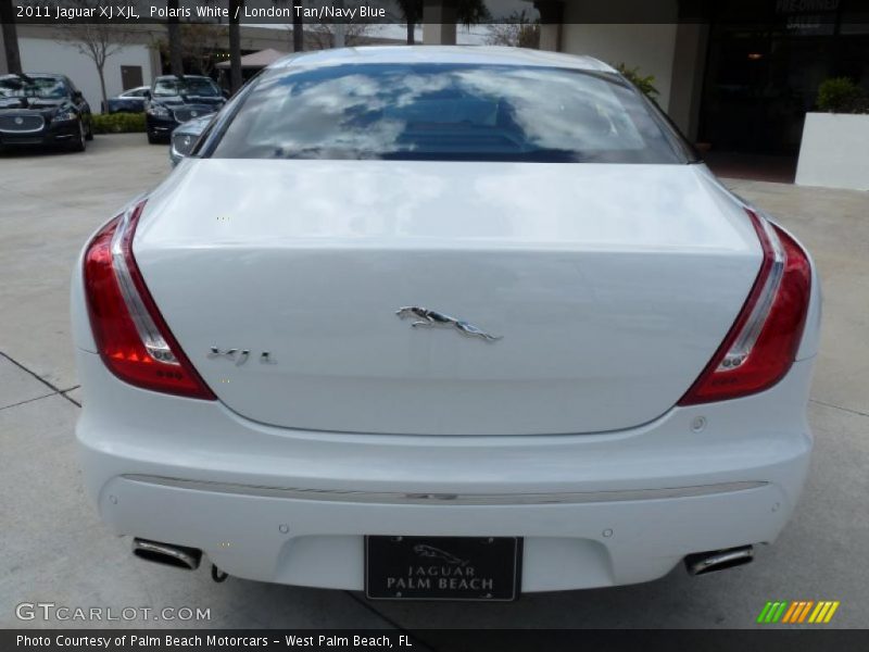 Polaris White / London Tan/Navy Blue 2011 Jaguar XJ XJL