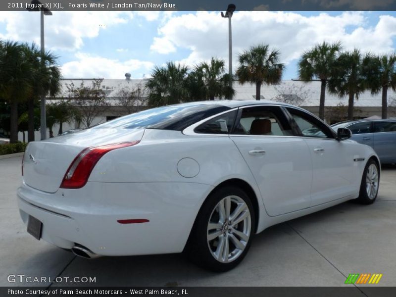 Polaris White / London Tan/Navy Blue 2011 Jaguar XJ XJL