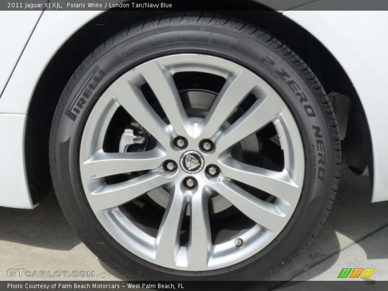 Polaris White / London Tan/Navy Blue 2011 Jaguar XJ XJL