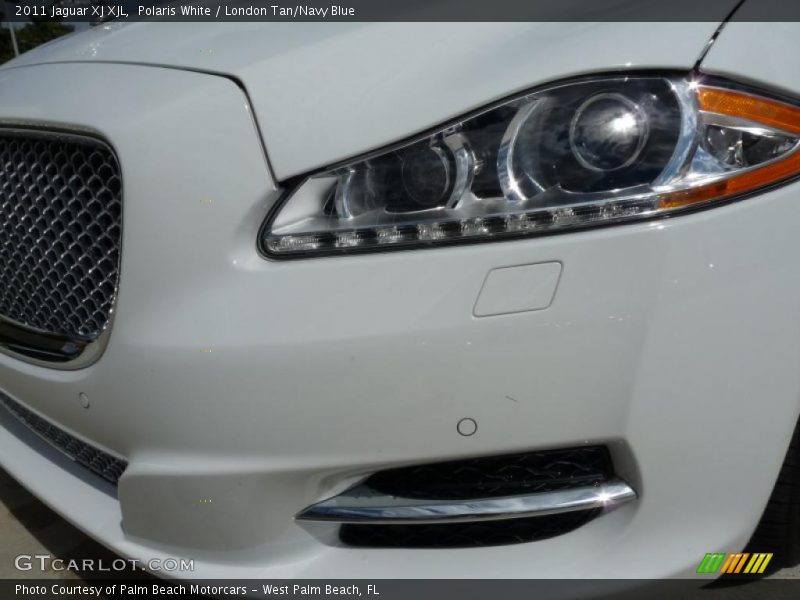 Polaris White / London Tan/Navy Blue 2011 Jaguar XJ XJL