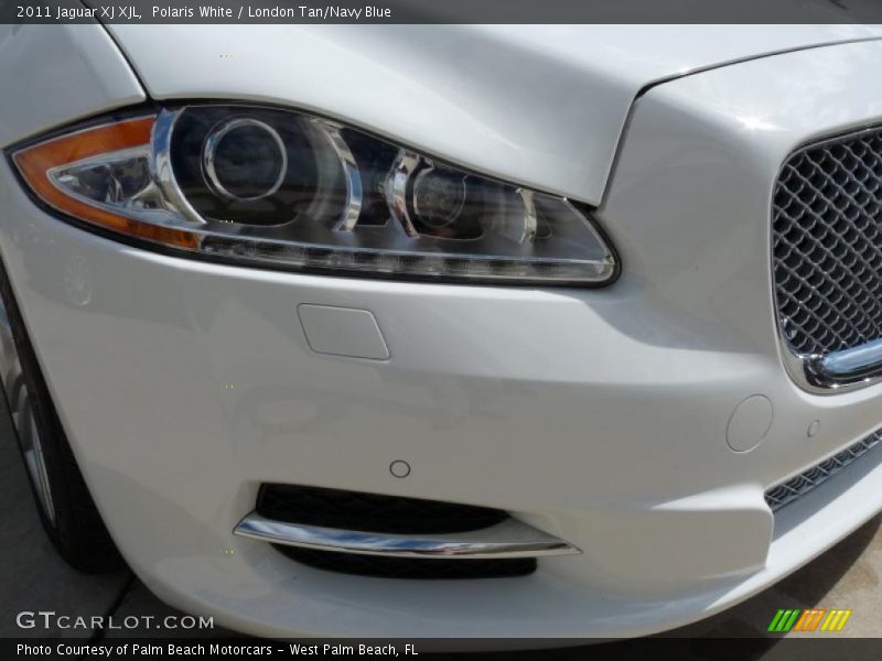 Polaris White / London Tan/Navy Blue 2011 Jaguar XJ XJL