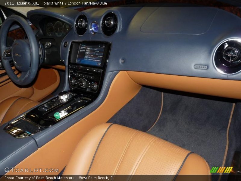 Polaris White / London Tan/Navy Blue 2011 Jaguar XJ XJL