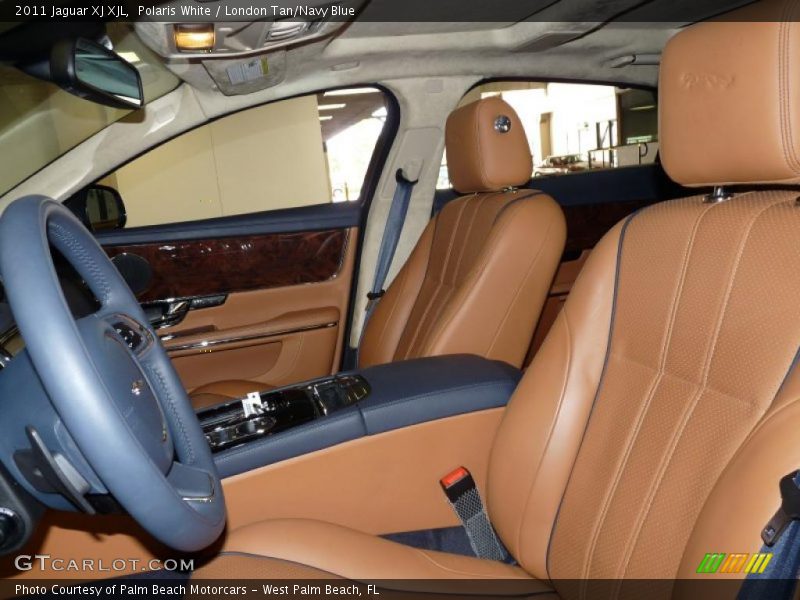 Polaris White / London Tan/Navy Blue 2011 Jaguar XJ XJL