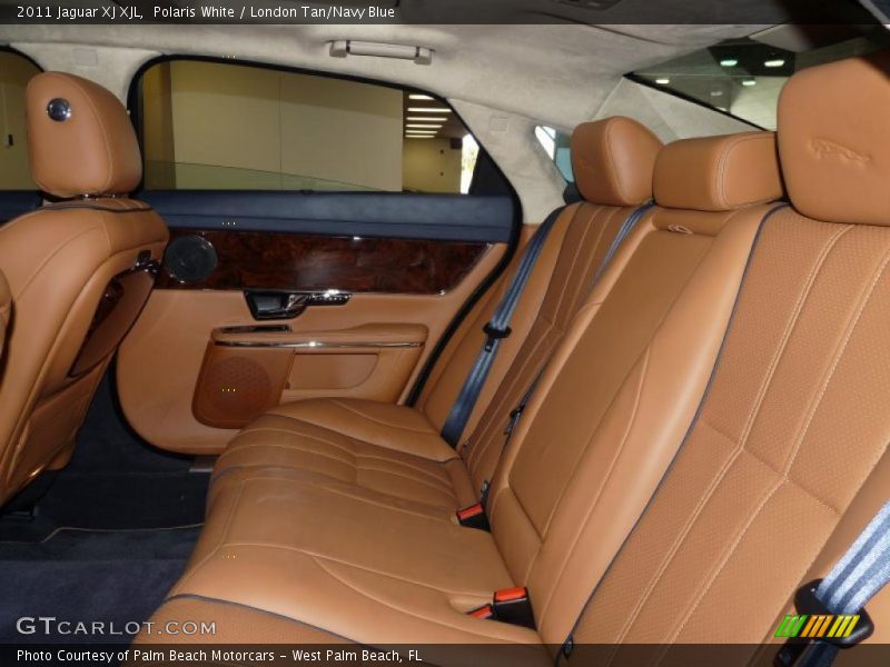 Polaris White / London Tan/Navy Blue 2011 Jaguar XJ XJL