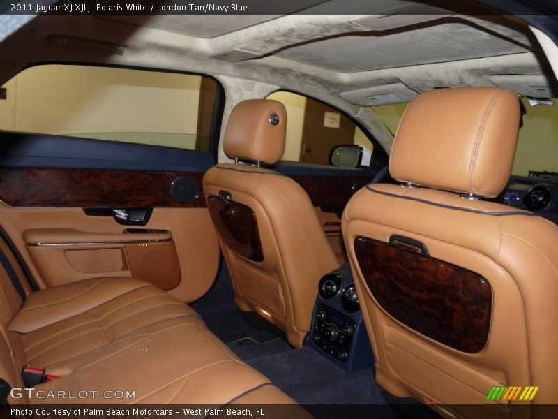 Polaris White / London Tan/Navy Blue 2011 Jaguar XJ XJL