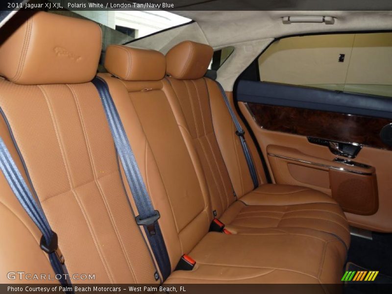 Polaris White / London Tan/Navy Blue 2011 Jaguar XJ XJL