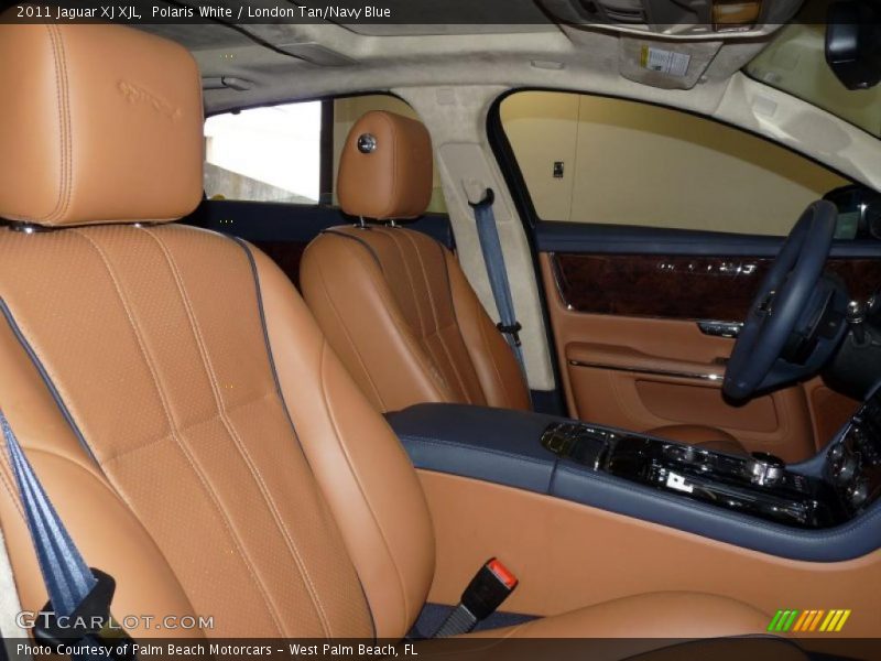 Polaris White / London Tan/Navy Blue 2011 Jaguar XJ XJL