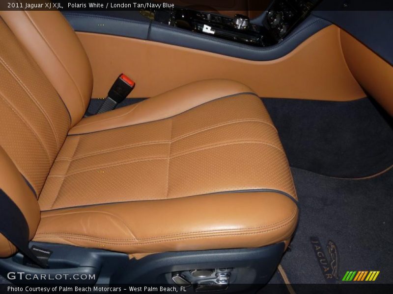 Polaris White / London Tan/Navy Blue 2011 Jaguar XJ XJL