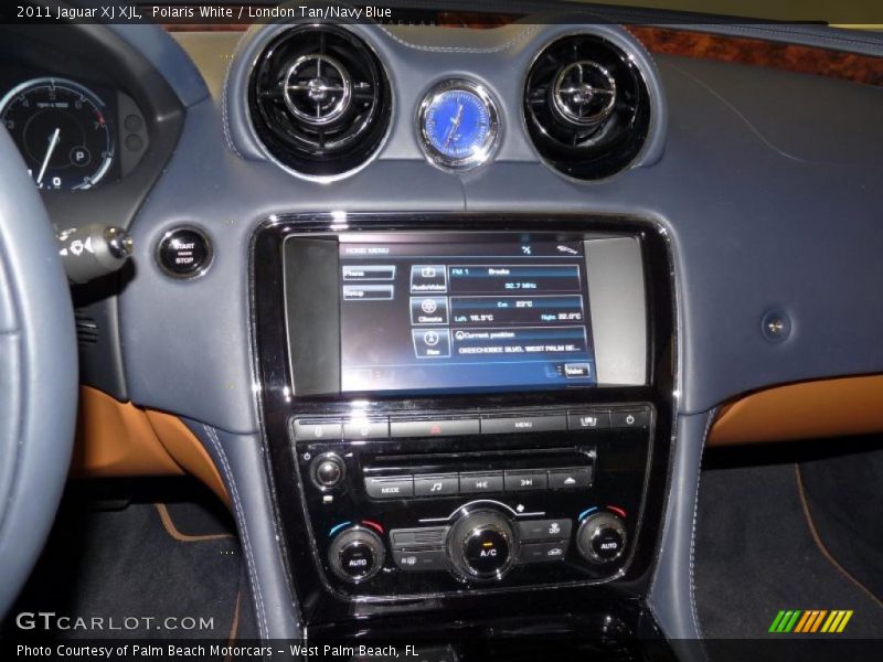 Polaris White / London Tan/Navy Blue 2011 Jaguar XJ XJL
