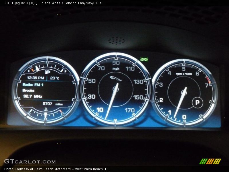 Polaris White / London Tan/Navy Blue 2011 Jaguar XJ XJL