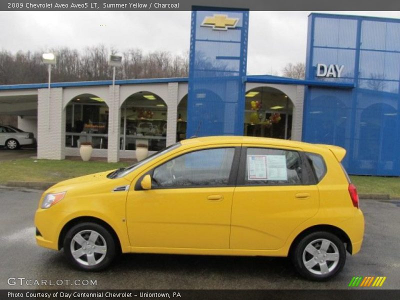 Summer Yellow / Charcoal 2009 Chevrolet Aveo Aveo5 LT