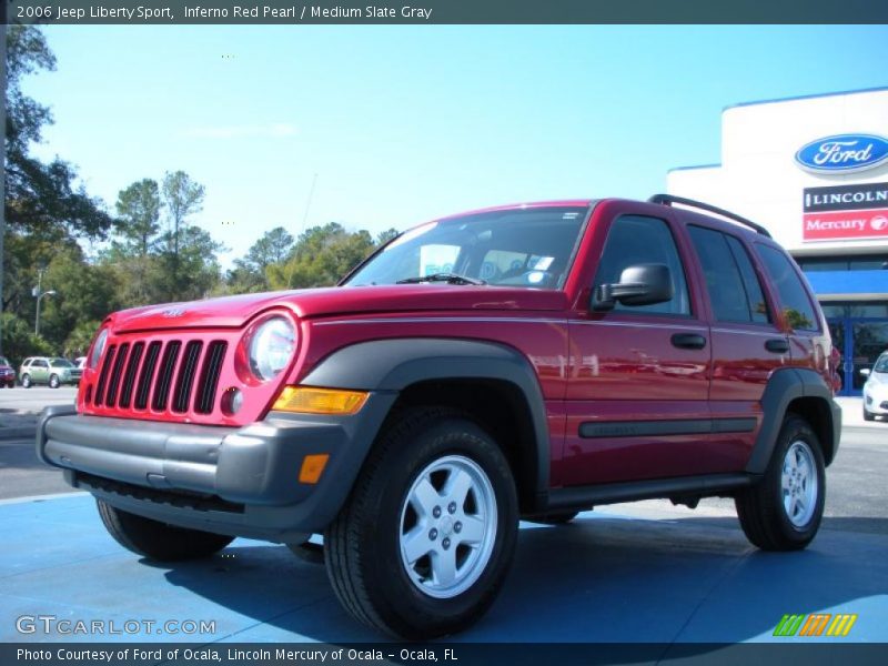 Inferno Red Pearl / Medium Slate Gray 2006 Jeep Liberty Sport