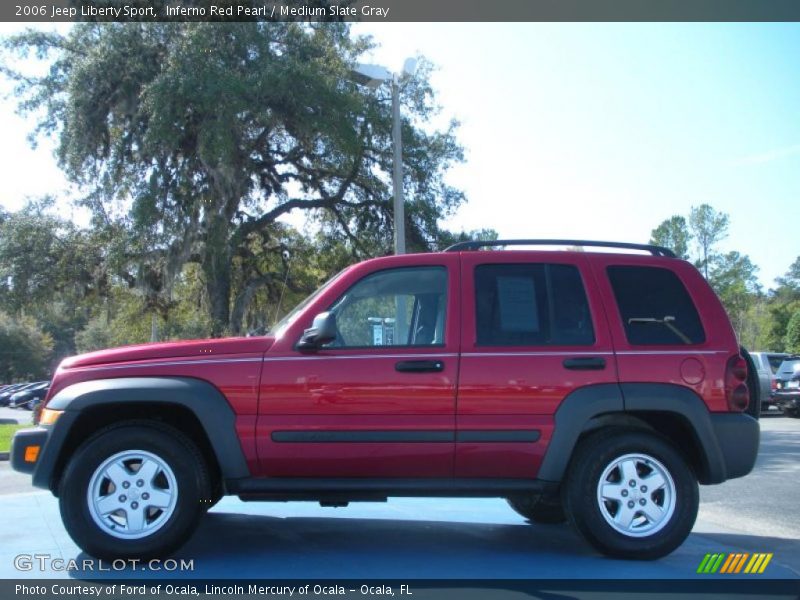 Inferno Red Pearl / Medium Slate Gray 2006 Jeep Liberty Sport