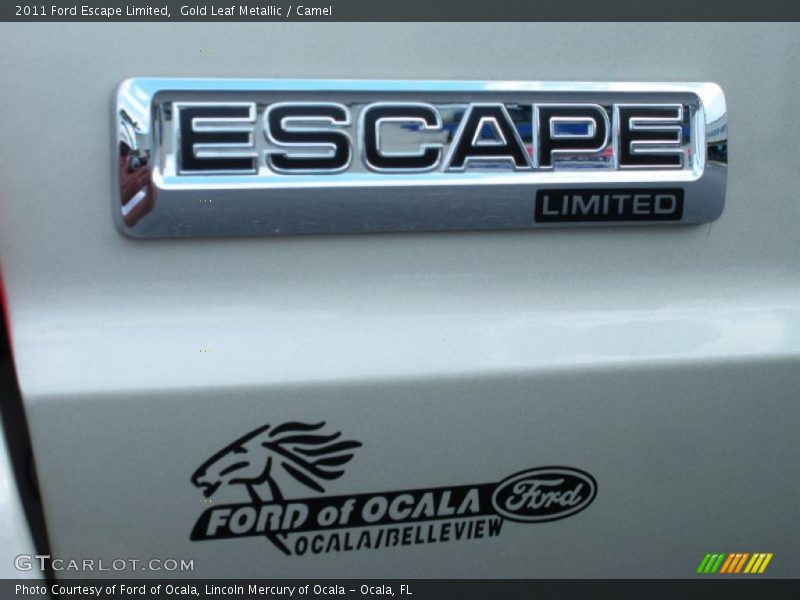 Gold Leaf Metallic / Camel 2011 Ford Escape Limited