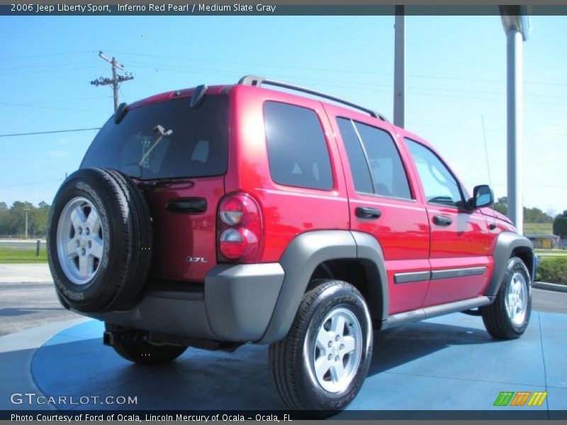 Inferno Red Pearl / Medium Slate Gray 2006 Jeep Liberty Sport