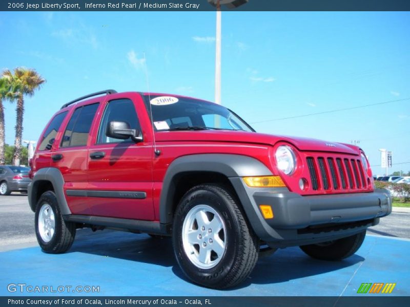 Inferno Red Pearl / Medium Slate Gray 2006 Jeep Liberty Sport