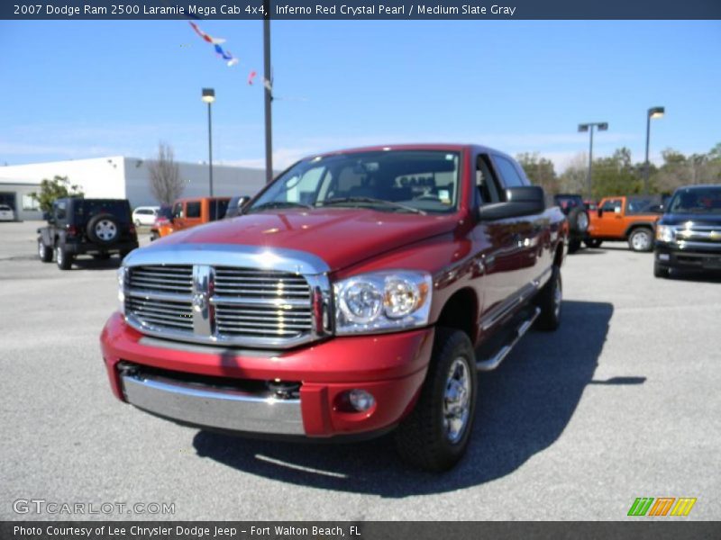 Inferno Red Crystal Pearl / Medium Slate Gray 2007 Dodge Ram 2500 Laramie Mega Cab 4x4