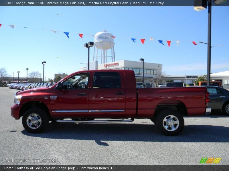 Inferno Red Crystal Pearl / Medium Slate Gray 2007 Dodge Ram 2500 Laramie Mega Cab 4x4