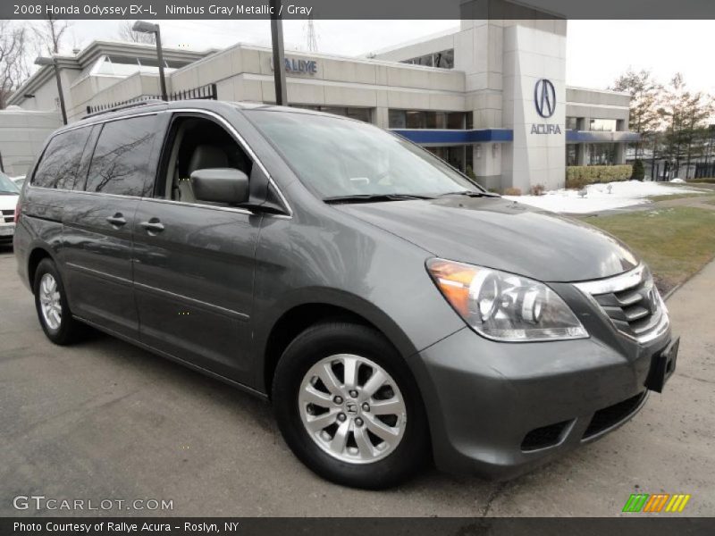 Nimbus Gray Metallic / Gray 2008 Honda Odyssey EX-L