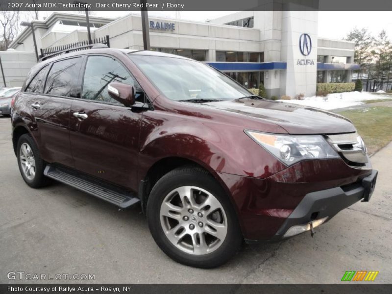 Dark Cherry Red Pearl / Ebony 2007 Acura MDX Technology