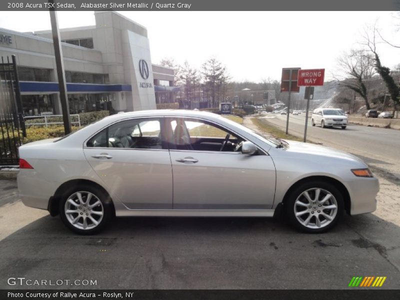 Alabaster Silver Metallic / Quartz Gray 2008 Acura TSX Sedan