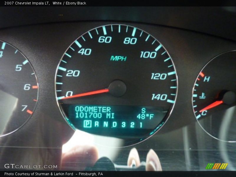 White / Ebony Black 2007 Chevrolet Impala LT